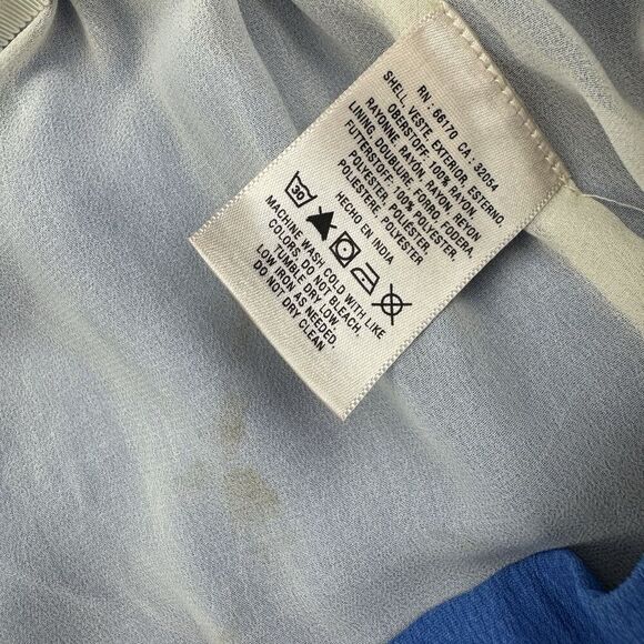 Anthropologie Blue Pants Leifnotes Blooming Perennial Cropped Floral Size 6 - Picture 12 of 12